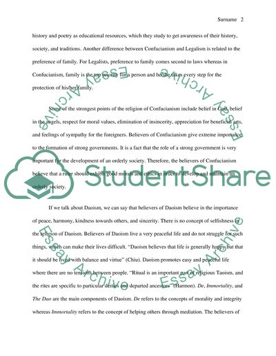 Confucianism, Daoism, and Leagalism in China