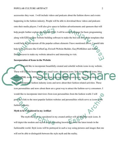 Create a Popular Culture Artifact