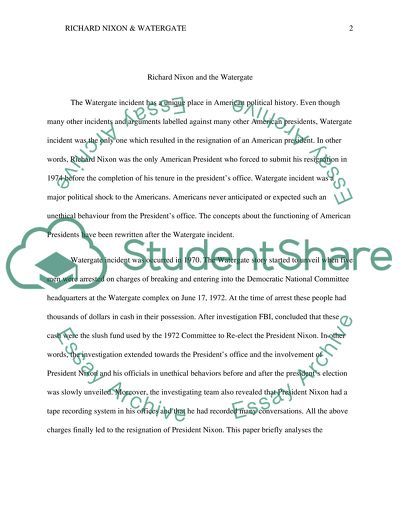 Richard Nixon and the Watergate