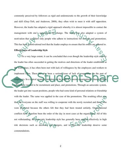 Submit a brief profile of the organization and the leader For your Final Research Paper