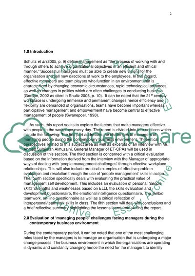 What makes managers effective with people in the workplace today