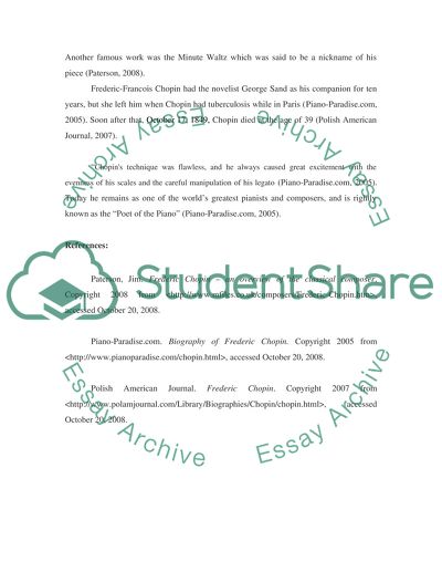 Biography of Frederic-Francois Chopin