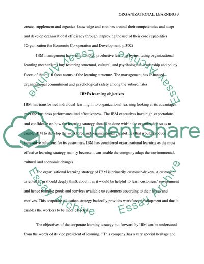 Business Management, Organizational Learning