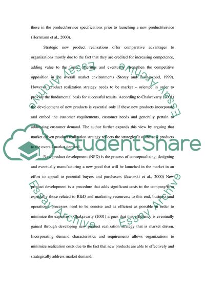 Market-Driven Product