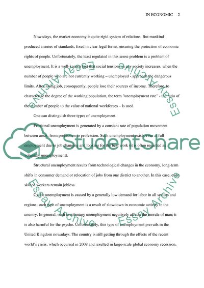 Market Economy and Unemployment