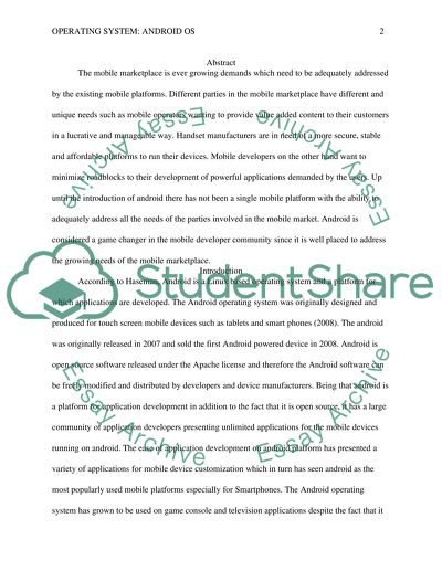 Operating Systems: Android OS