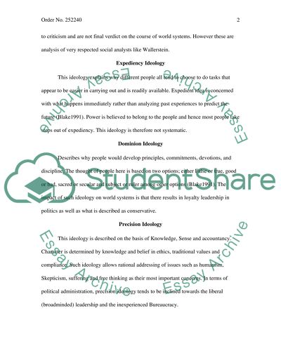 Impact of Major Ideologies on World Systems