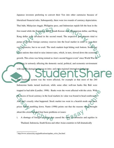 Asian Financial Crises 1997