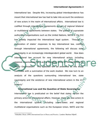 State Sovereignty in an Increasingly Interdependent Global World