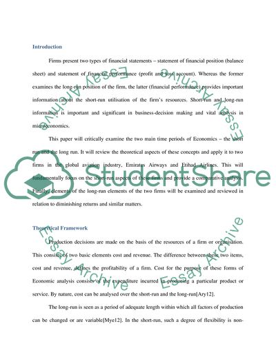 Financial Statements of Etihad Airways and Emirates Airways