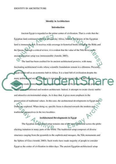 Identity in Architecture