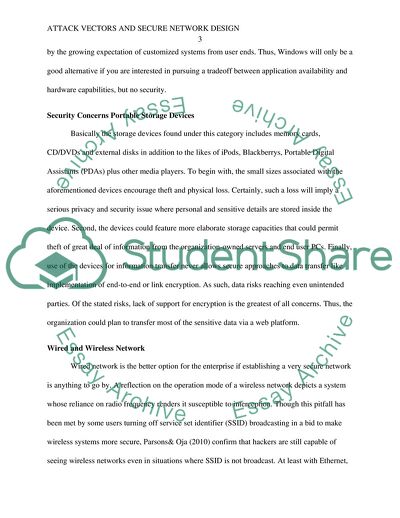 Current Attack Vectors and Secure Network Design