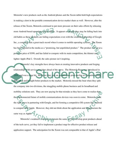 Motorola Inc. Strategy and Structure