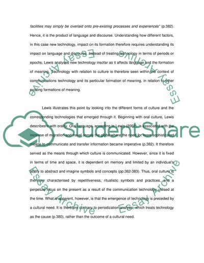 New Culture and Technology