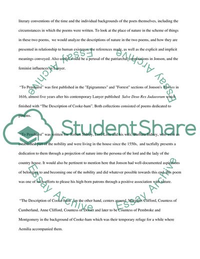 The Treatment Of Nature In The Country-House Poems