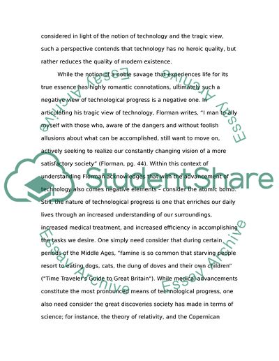 Technology and the Tragic View