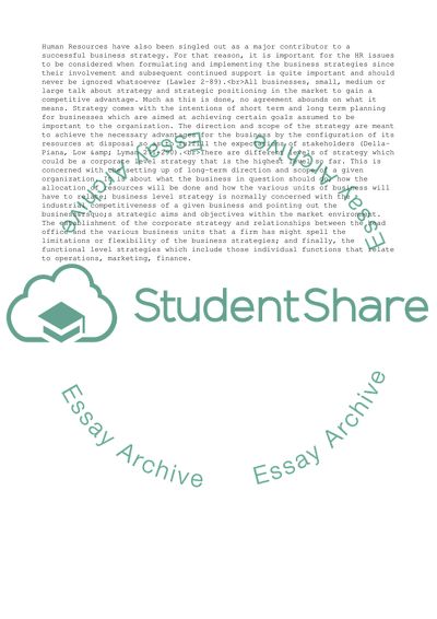 Business Strategy in an Organisation