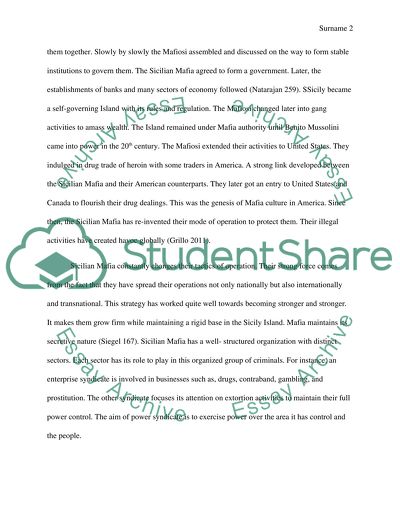 Sicilia Mafia Group: Mode of Operations and Their Impact on Political, Economic, and Social Development