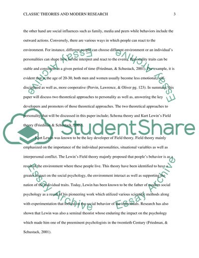 Personality Classic Theories