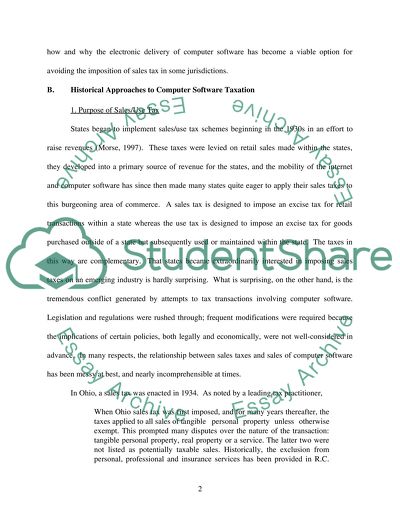 Computer Software Taxation