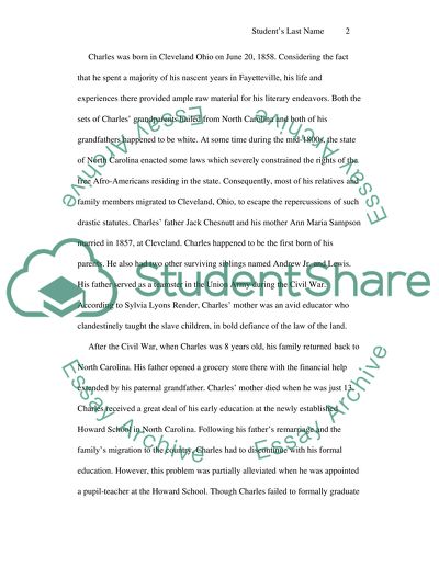 Charles W. Chesnutts The Marrow of Tradition