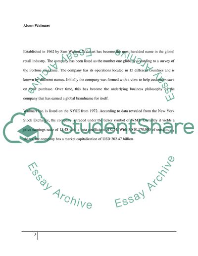 Financial Position of Wal-Mart