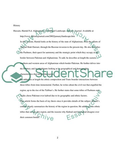 Borderlands: Afghanistan and Pakistan Provinces and Tribal Areas