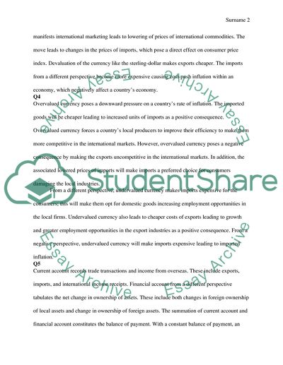 International economics homework