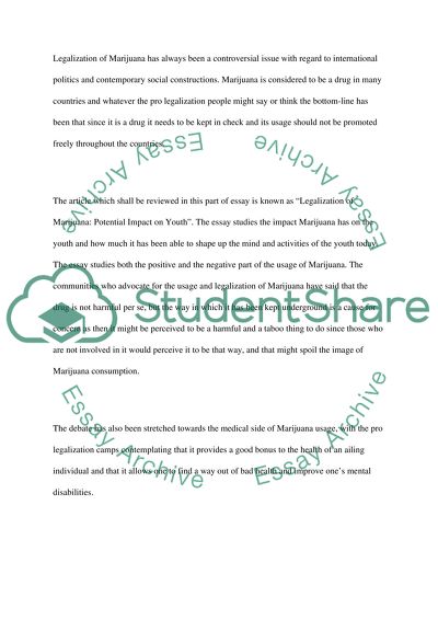 Legalization of marijuana