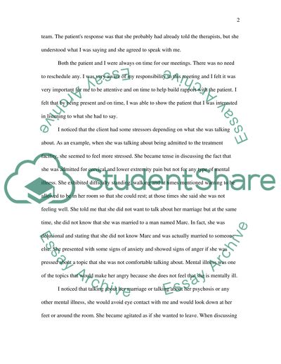 Relationship Study - Psychosis Patient in Mental Health Facility