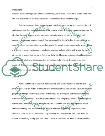 Explain Platos Method of Finding True Knowledge in Meno