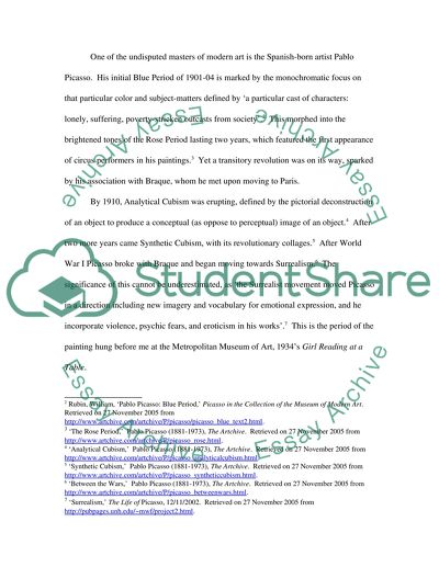 Picassos Works at Metropolitan Museum of Art