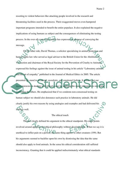 Animal Testing Book Report/Review