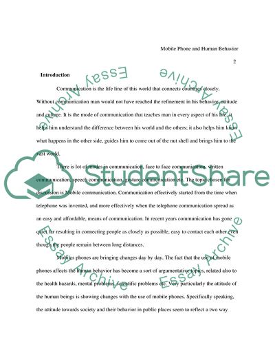 How does Mobile Phone Effect Human Behavior as a Communication Tool