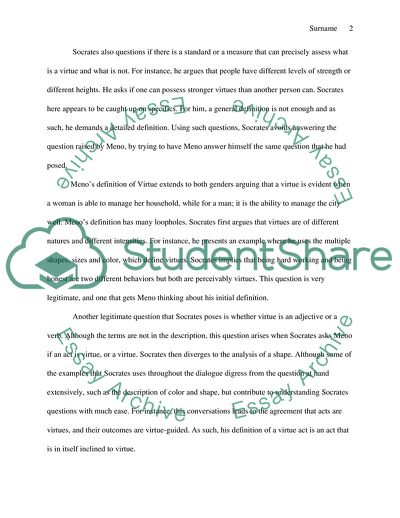 Platos Meno - Can Virtue Be Taught