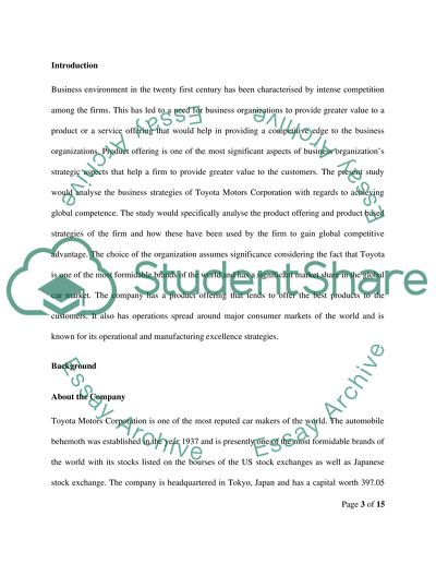 Toyota International Business Strategies