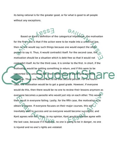 Kants Definition of the Categorical Imperative