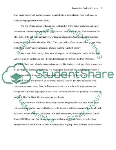 Population Decline in Latvia