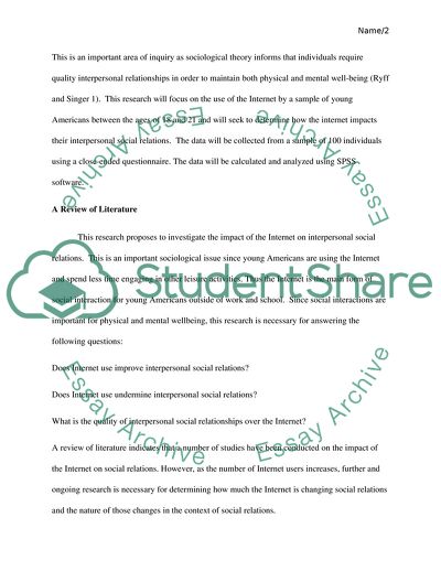 Empirical Evidence of the Impact of the Internet on Interpersonal Social Relations