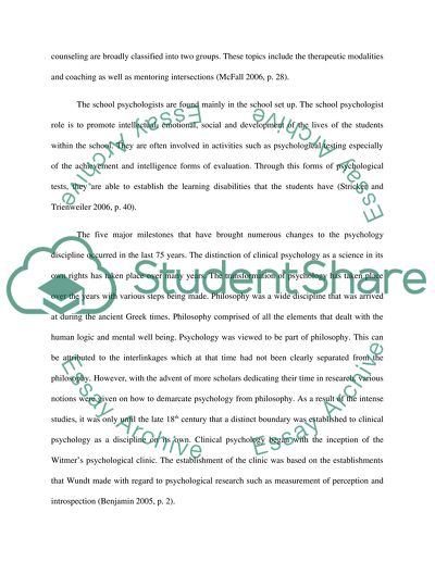 Defining Clinical Psychology as a Profession