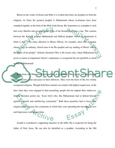 Biblical and Koranic Personalities