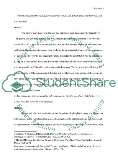 Intelligence Requirements - Graded