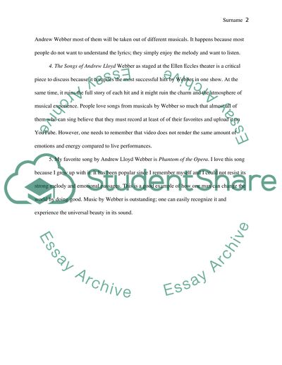 Songs of andrew lloyd webber