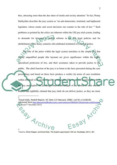 Society Appears to Have an Attraction to Jury Trial Which Is Emotional Rather Than Logical