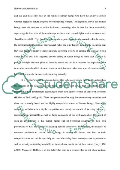 Hobbess Employment of Natural Rights