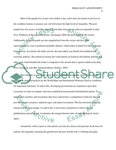 Causes of Inequality and Poverty