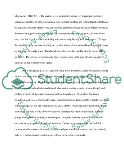 Bio-Terrorism preparedness and response