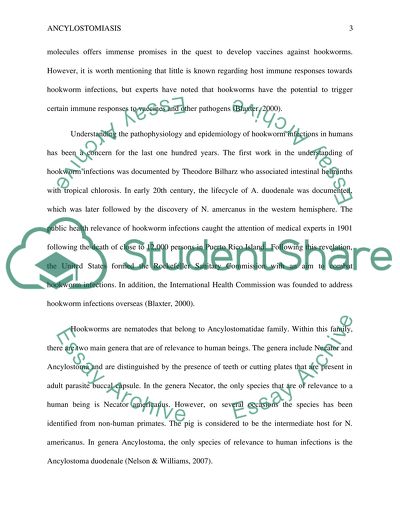 Ancylostomiasis Infections