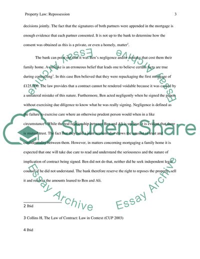 Property Law: Repossession