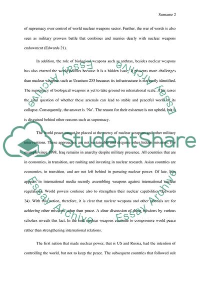 Advocacy on Nuclear Weapons